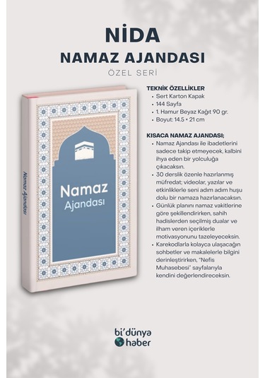 Nida Namaz Ajandası Özel Seri Çok Renkli
