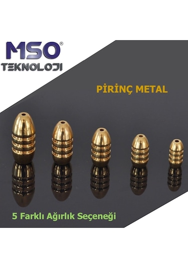 MSO Olta Balıkçılık VIP Kalite Misina Mermi Tip Ağırlık Kurşun