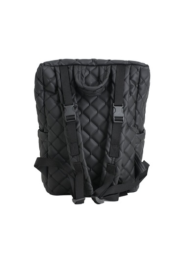 Kapitone Desenli Anne/bebek Bakım Çantası - Siyah Nakışlı-zeybe Siyah