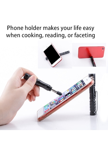 Homyl Taktik Kalem Elde Taşınabilir Kamp Yürüyüş Pusula Cam Siyah