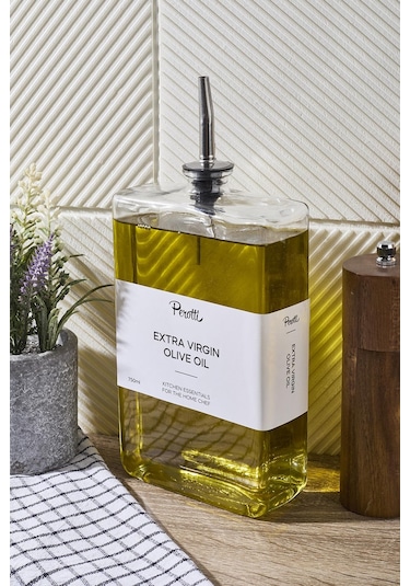 Molivet 750ml Silver Kapak Cam Yağdanlık-sosluk-sirkelik