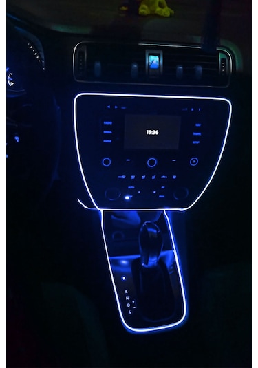 Her Araca Uyumlu Universal İp Neon Led - Mavi Renk 2 Metre 12v