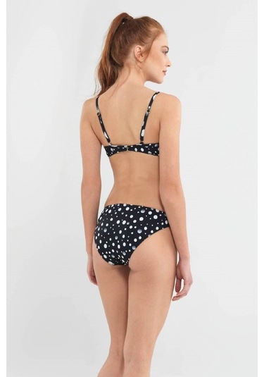 Blackspade Çıkartılabilir Destekli Puantiye Baskılı Siyah Bikini