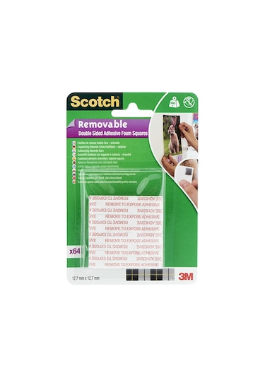 3m Scotch Çıkarılabilir Çift Taraflı Yapışkan Pedleri 64 Adet