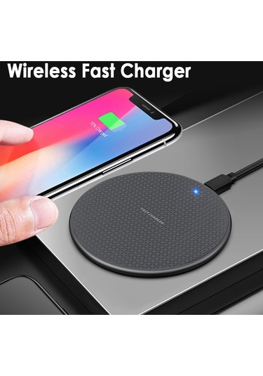 10w Qi Kablosuz Şarj Cihazı İphone Uyumlu 11 12 X Xr Xs Max 8 Hızlı Kablosuz Şarj Samsung Xiaomi Huawei Telefonu İçin Qi Şarj Cihazı Kablosuz