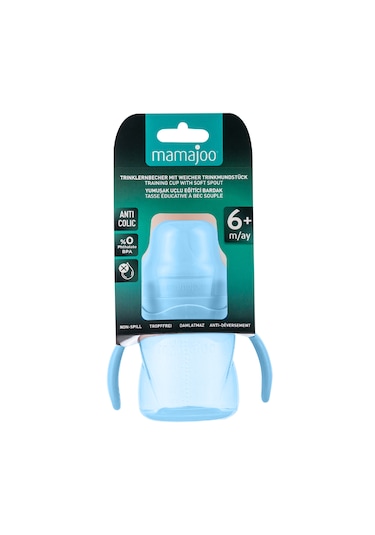 Mamajoo Antikolik Akıtmaz Alıştırma Bardağı 160 ml Powder Blue, 6 Ay+