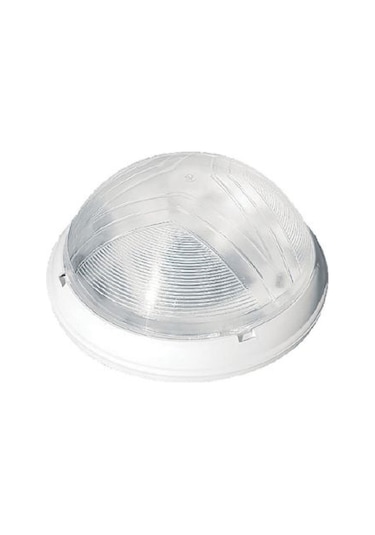 Banyo Tuvalet Balkon Tavan Armatür Ampül Girişli Beyaz - Cam