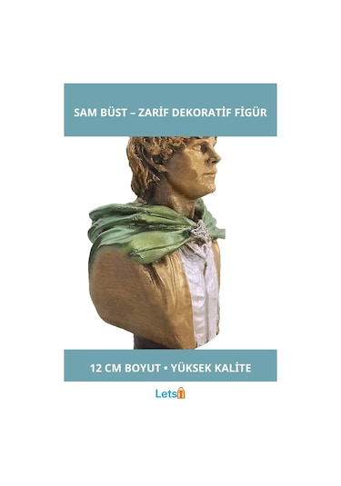 Polyester Samwise Gamgee Büst Küçük Boy 12 Cm 1 Adet