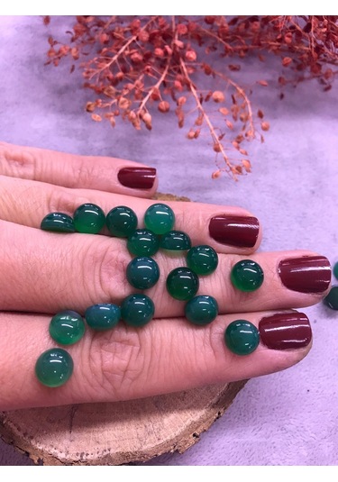 Nsa Gümüş Yeşil Akik Taşlı Gümüş Küpe 925 Ayar N11.96534