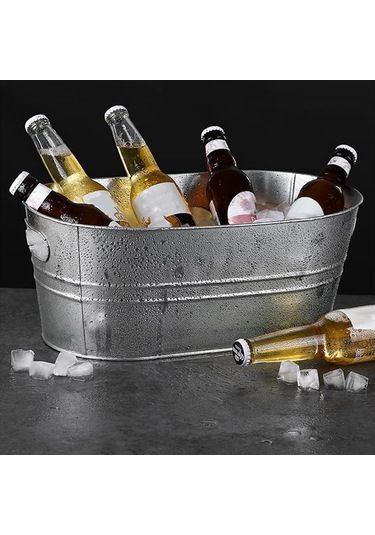 Dolıty Taşıma Kolları Ile Galvanizli Küvet Buz Kovası Tutucu Arjantin