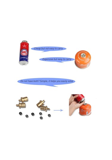 Açık Kamp Gaz Sobası Silindir Gaz Dolum Adaptörü Bakır