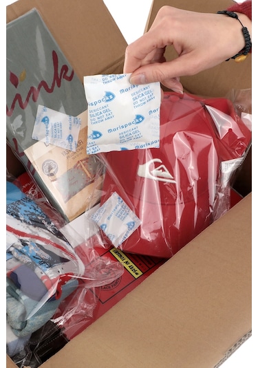 Marispacks 10 G X 25 Adet Silikajel Nem Alıcı Paket Nonwoven, Metalize Doypack Ambalajda