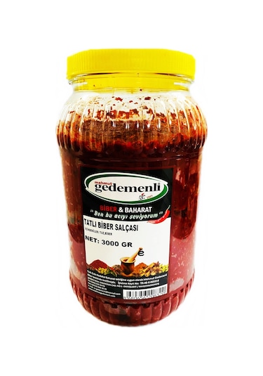 Mahmut Gedemenli Ev Tipi Tatlı Biber Salçası 3 KG