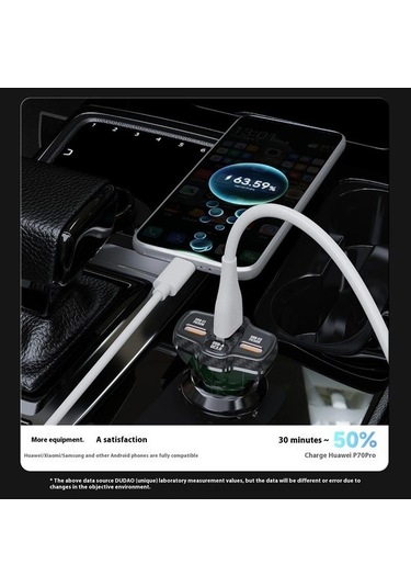 Dancemonkey Dudao R78 Pd Qc Hızlı Şarj Usb, Çift Tip-c Çakmak Şarj Cihazı