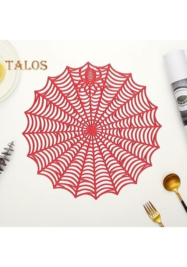 Altın Cadılar Bayramı Masa Yer Mat Yaratıcı Plastik Örümcek Web Yer Mat Su Geçirmez Yağ Yalıtım Kase Mat Amerikan Servis 56993601 Altın