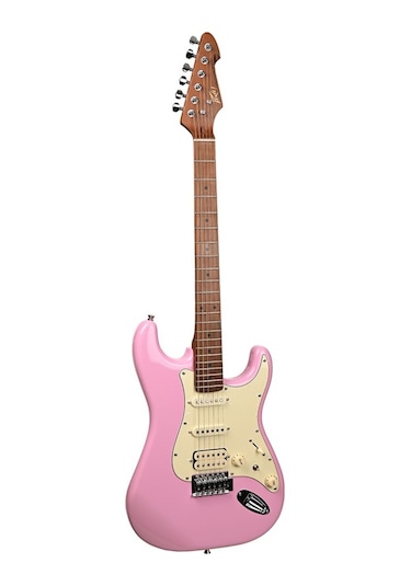 Peavey Raptor Lightning Bolt St Hss Stratocaster Elektro Gitar Shell Pink