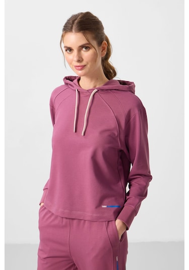 Soft Vişne Kapüşonlu Oversize Kadın Eşofman Takım - 95336 Soft Vişne/soft Vişne