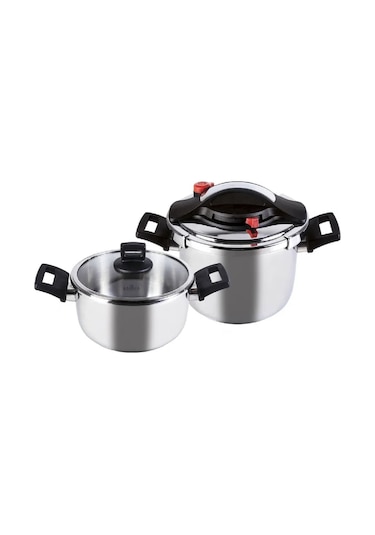 Karaca Vitola İndüksiyon Tabanlı Düdüklü Tencere Seti 4+6 Lt