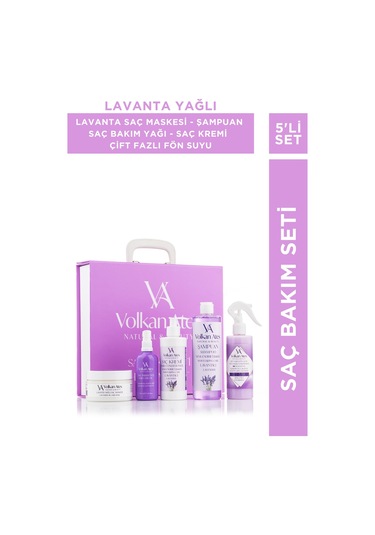 Saç Bakım Seti (Saç Maskesi - Şampuan - Saç Bakım Yağı - Saç Kremi - Çift Fazlı Fön Suyu)