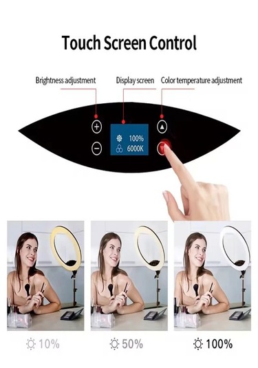 Lcd 6000k Çantalı 360 Dönen 56cm Stüdyo Güzellik Salonu Fotoğraf