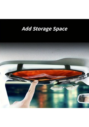 Topnotch Kırmızı Araç Güneşlik Kartlığı, Kimlik Ve Fişler İçin Pratik Çok Bölmeli Dosya Çantası