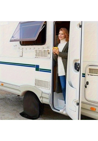 Dashanshop Siyah 28.54 İnç Dayanıklı Lastik Kılıfları - Araç, Kamyon, Karavan İçin Mevsimlik Koruma