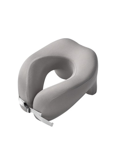 Yunboo Ofis Okul U Yastık Hafıza Köpüğü Boyun Desteği Yatma Öğrenci Kucağı Yastığı Gri 28x24x17cm Açık Gri