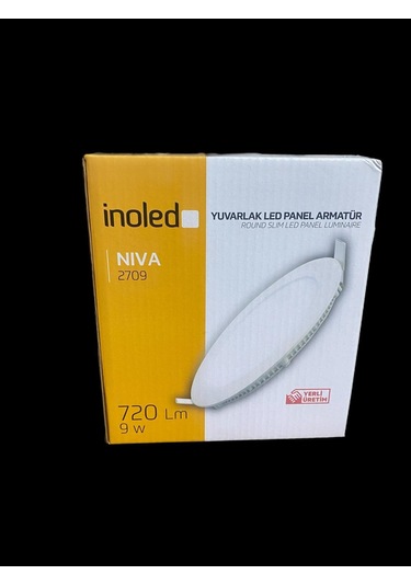 Inoled 9w Nıva Yuvarlak Sıva Altı Led Panel 3000k Beyaz - Gün Işığı