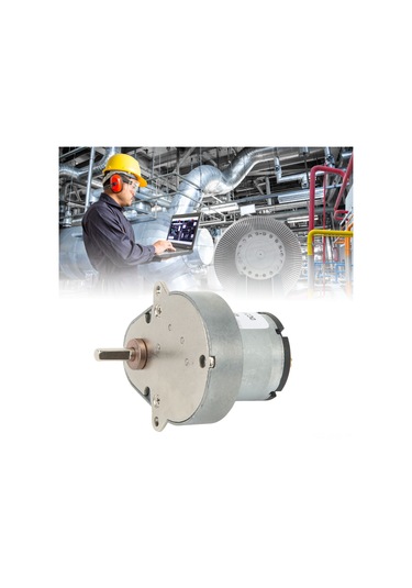 Aubyhe Dc24v 48e520 Redüksiyon Motoru - Yüksek Tork, Hız Ayarlanabilir, Tersine Çalışabilir, Otomatik Kilitleme Özelliği, 100 Rpm