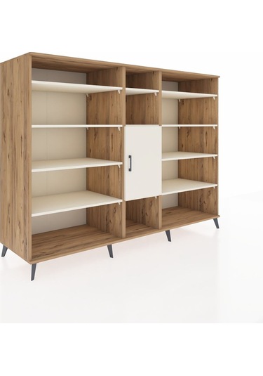 Kronos Dolap 12 Raflı Tek Kapaklı 220x59x163 Çam-aytaşı Çam-aytaşı