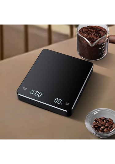 Suntek Zamanlayıcılı Kahve Terazisi Çok İşlevli Espresso Ev Siyah