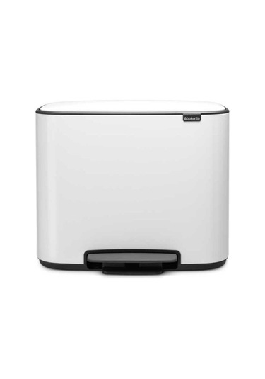 Bo Çöp Kovası, Pedallı, 36lt - Beyaz Beyaz