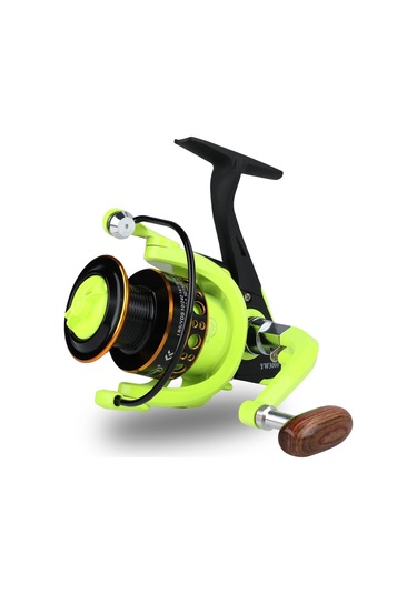 Balıkçılık Reel 12bb 5.0:1 Dişli Oranı Ahşap Saplı Açık Spor Balıkçılık Tekerlek Sazan Tatlısu İçin Yw1000