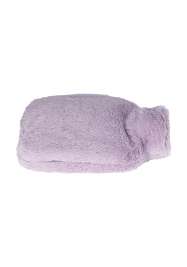 Moveevo Mor Plüş Kılıflı Pvc Suluk Isı Torbası - Çift Eldivenli, Kaymazsız Dokulu, Yavaş Isı Dağıtımı 1000ml Mor