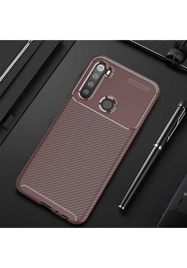 Xiaomi Redmi Note 8 Kilif Zore Antisok Karbon Silikon Kapak + Cam 387275880