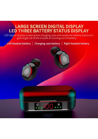 Vkemall Siyah Ip67 Su Geçirmez Bt5.0 Kulaklıklar: Otomatik Eşleşme, Mikrofonlu Hd Konuşma, Akıllı Gürültü Engelleme, Hifi Ses