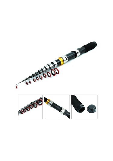 Valkyrie 1. Kalite Tam Takım Balık Olta Seti 2.3m Çantalı Aksesuarlı 10 Boğum Teleskopik Kamış Cb240 Motor