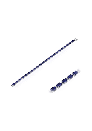 10,30 Karat Pırlantalı Safir Bileklik