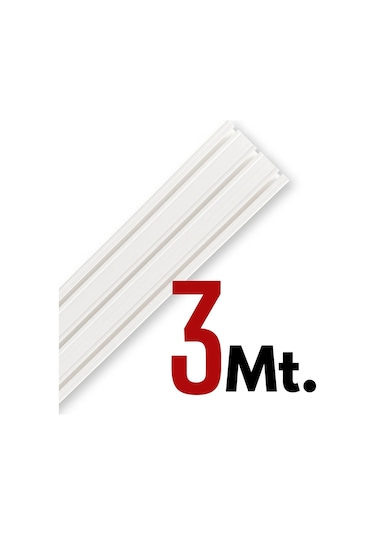 Tümray 3 Raylı Korniş Perde Rayı Kaliteli Sağlam Ambalaj 3 Metre