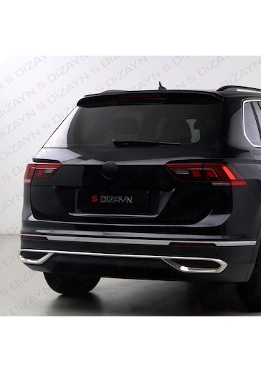 S-dizayn Vw Tiguan Krom Egzoz Görünümü Difüzör 3 Parça 2020-2024 A+kalite