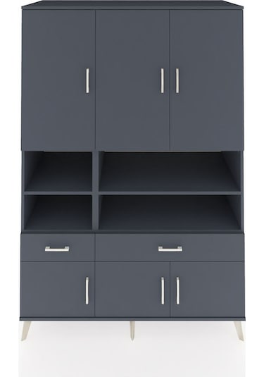Kronos Dolap 8 Raflı 2 Çekmeceli 6 Kapaklı 132x59x195 Antrasit-antrasit/antrasit Antrasıt/antrasıt Kronos Dolap 8 Raflı 2 Çekmeceli 6 Kapaklı 132x59x195 Antrasit-antrasit/antrasit Antrasıt/antrasıt