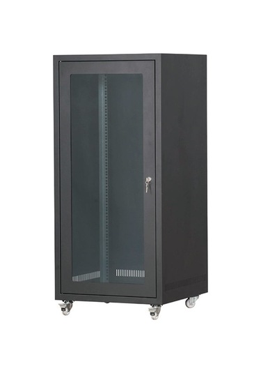 Setrack 19" 42U 600x800 Camlı Tekerlekli Rack Kabinet