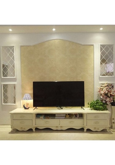 Novahub Eşkenar Dörtgen Akrilik Ayna, Kahverengi Arkaplan Dikişli Çıkartmalar Diğer