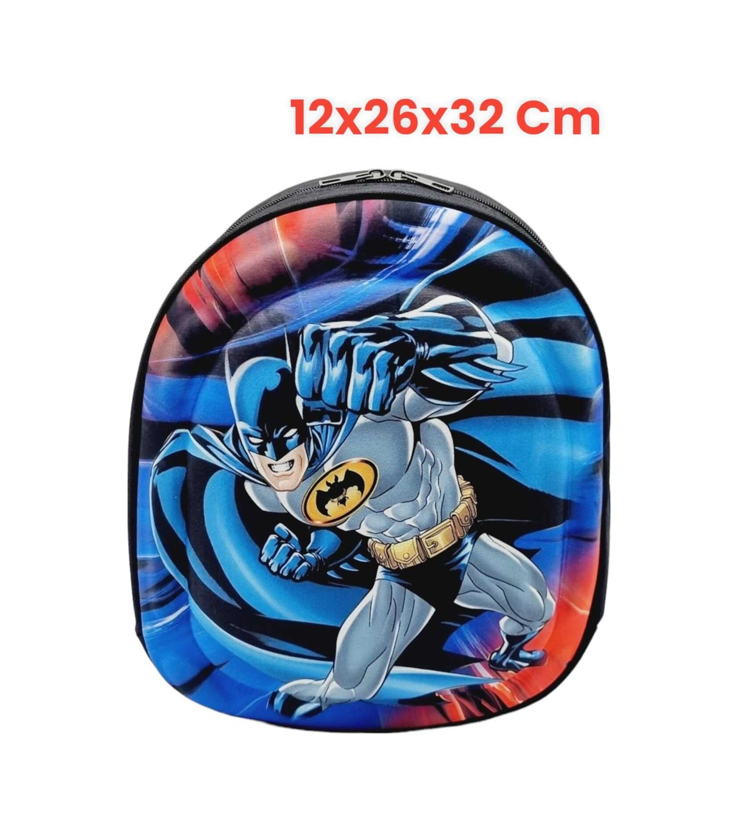 Tezzgelsin 2-6 Yaş Anaokulu Kreş Yarasa Adam Batman Eva Kabartma Baskılı Sırt Çantası Ve Okul Çantası Çok Renkli