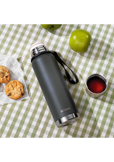 Schafer Çelik Termos 1000 Ml Yeşil Renk Yeşil