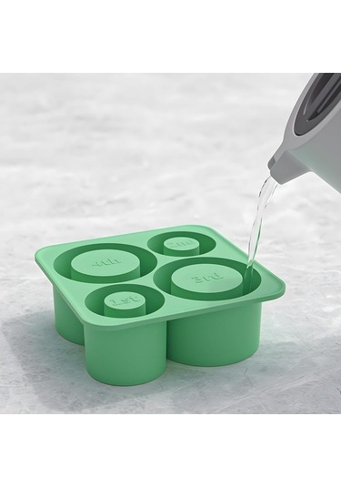 Novahub Yeni Stanley Silikon Buz Kalıbı - 4'lü Set, Fda Onaylı, -40 C'ye Dayanıklı Açık Yeşil Açık Yeşil