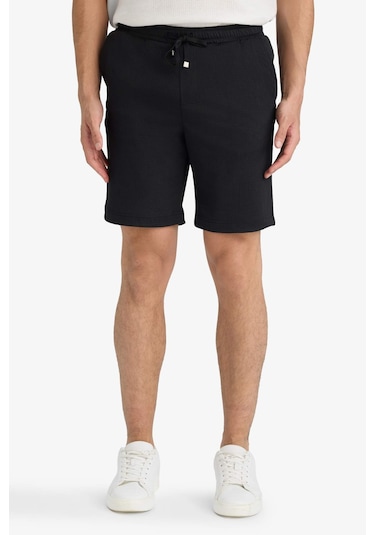DeFacto Regular Fit Her Yöne Esneyen Krinkıl Bermuda Şort - E0980AX25SMBK81 DeFacto Regular Fit Her Yöne Esneyen Krinkıl Bermuda Şort - E0980AX25SMBK81