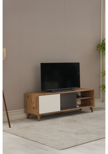 Arpelia Tv Sehpası Sürgülü Kapak 140x40x35 Cm