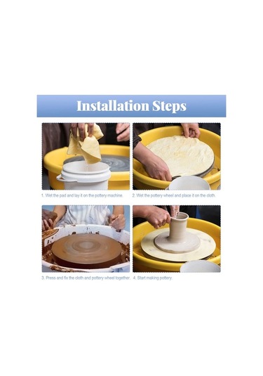 Seramik Tekerlek Pva Pedi - Kil Kesme, Heykel, Havlu Emici Bez - Sanat İçin İdeal Sarı