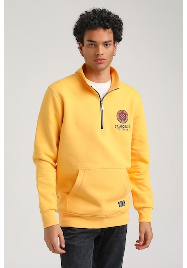 New World Polo Hardal Slim Fit Half-zip Sweatshirt 23fwm64064-hardal Hardal